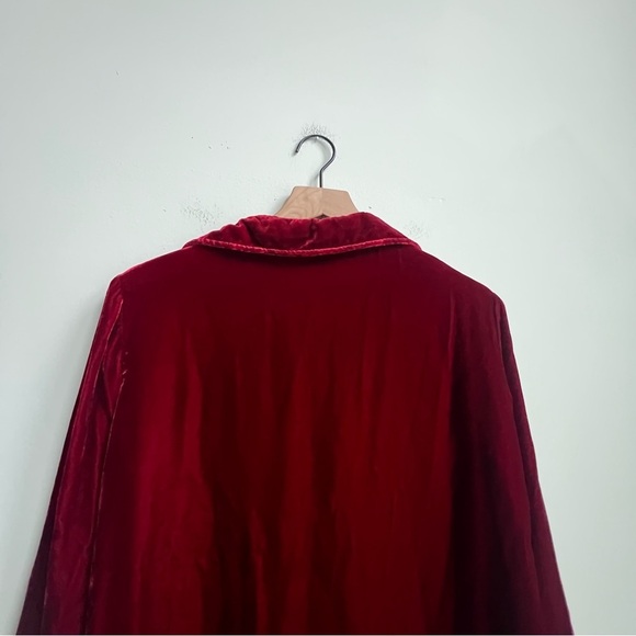 Boston Proper Velvet Shirt Button Down Western Silk Size XS Vintage Y2K Romantic - Picture 8 of 9